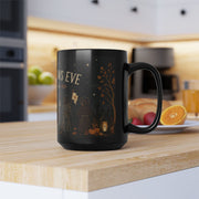 All Hallows Eve Mug  Black ceramic coffee cup All Saints Day Drink