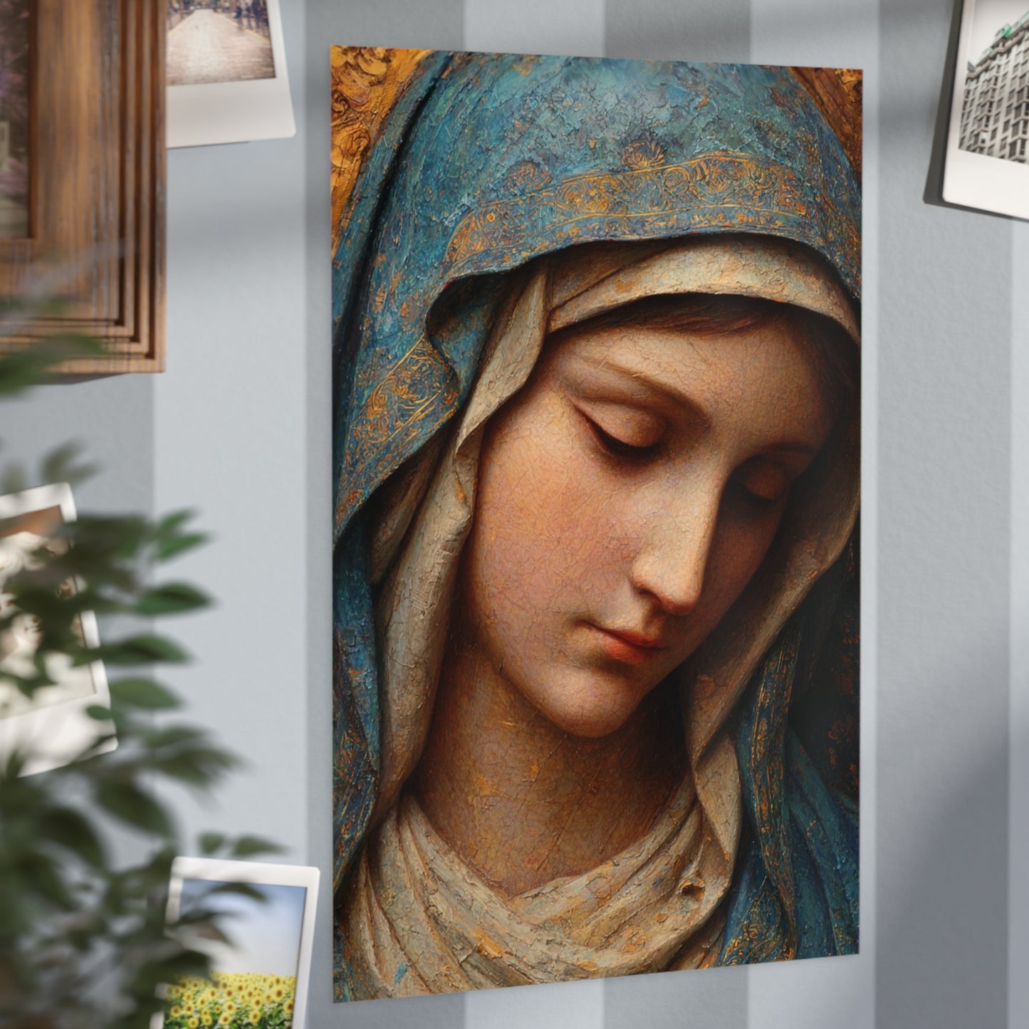 Blessed Virgin Mary Print — Religious Wall Art (Unframed)