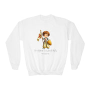 Soft Cute Saint Joan of Arc Kids Sweatshirt  Catholic Gift  Faith Apparel in 4 Colors