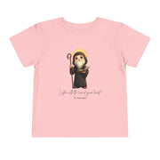 Saint Benedict  Toddler Shirt, Catholic Tee for Kids, Faith-Based Gift