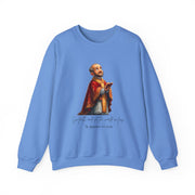 Cozy Cute Saint Ignatius of Loyola Adult Sweatshirt  Catholic Gift  Faith Apparel in 13 Colors