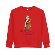 Saint Thérèse Toddler Sweatshirt, Catholic Apparel for Kids, Faith-Based Gift