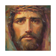 Face of Jesus Canvas Wall Art,  Christian Home Decor, Sacred Catholic Artwork for Prayer Room, Inspirational Religious Gift for Homes