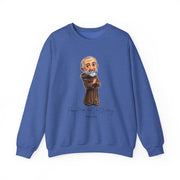 Cozy Cute Saint Padre Pio Adult Sweatshirt  Catholic Gift  Faith Apparel in 13 Colors
