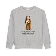 Saint Thérèse Toddler Sweatshirt, Catholic Apparel for Kids, Faith-Based Gift