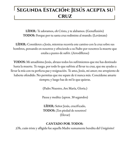 Stations of the Cross Spanish - WHOLESALE