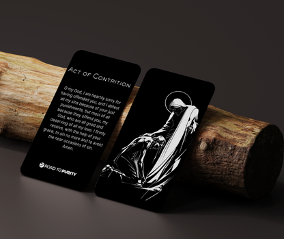 Act of Contrition Holy Card - PREMIUM METAL