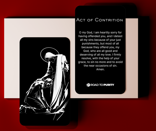 Act of Contrition Holy Card - PREMIUM METAL