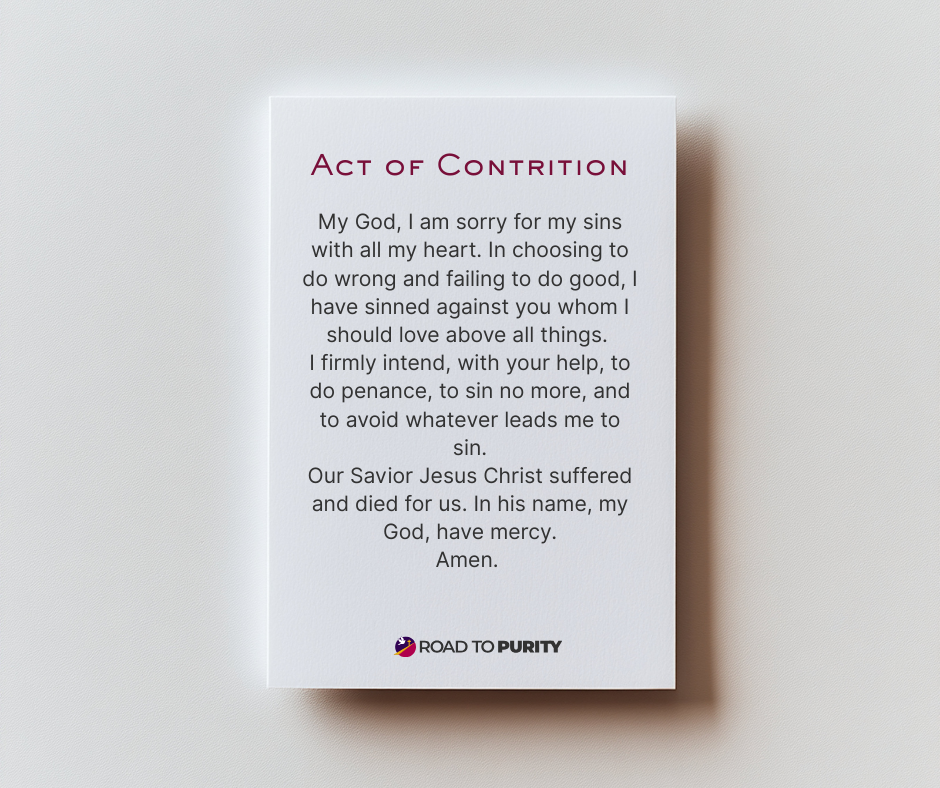 Act of Contrition - Holy Card original image 2