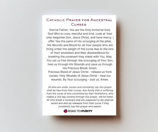 Catholic Prayer for Ancestral Curses - Holy Card original image 2