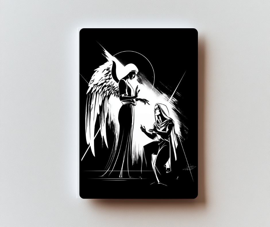 Angelus — Premium Metal Holy Card