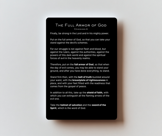 Full Armor of God Holy Card - PREMIUM METAL
