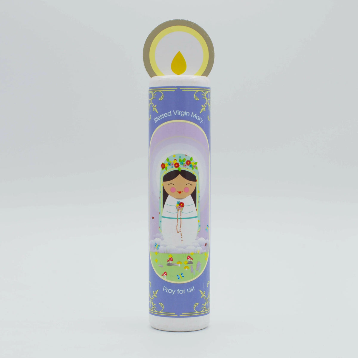 Blessed Virgin Mary (The Memorare) Wooden Prayer Candle