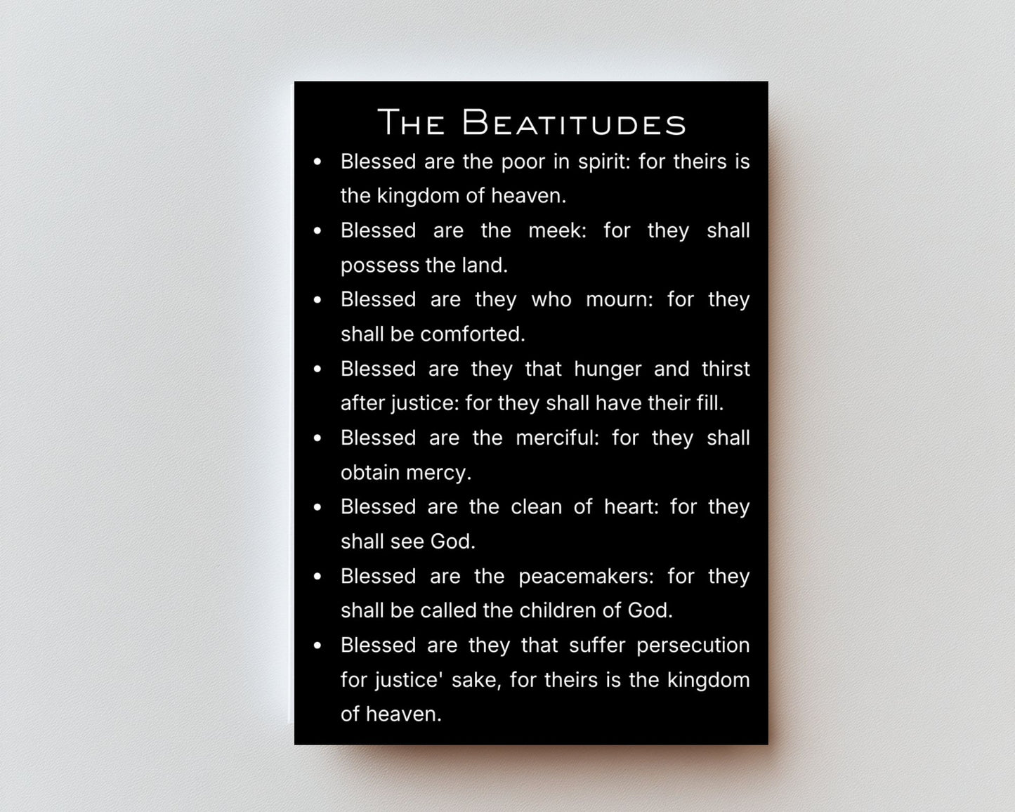 CLASSIC VERSION The Beatitudes- PREMIUM METAL