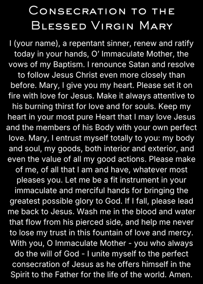 CLASSIC VERSION Consecration the the Blessed Virgin Mary- PREMIUM METAL