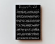 CLASSIC VERSION Consecration to the Blessed Virgin Mary — Premium Metal Holy Card