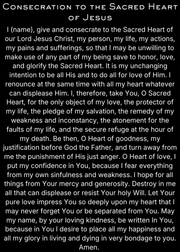 CLASSIC VERSION Consecration to the Sacred Heart of Jesus — Premium Metal Holy Card