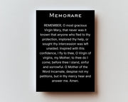 CLASSIC VERSION Memorare — Premium Metal Holy Card