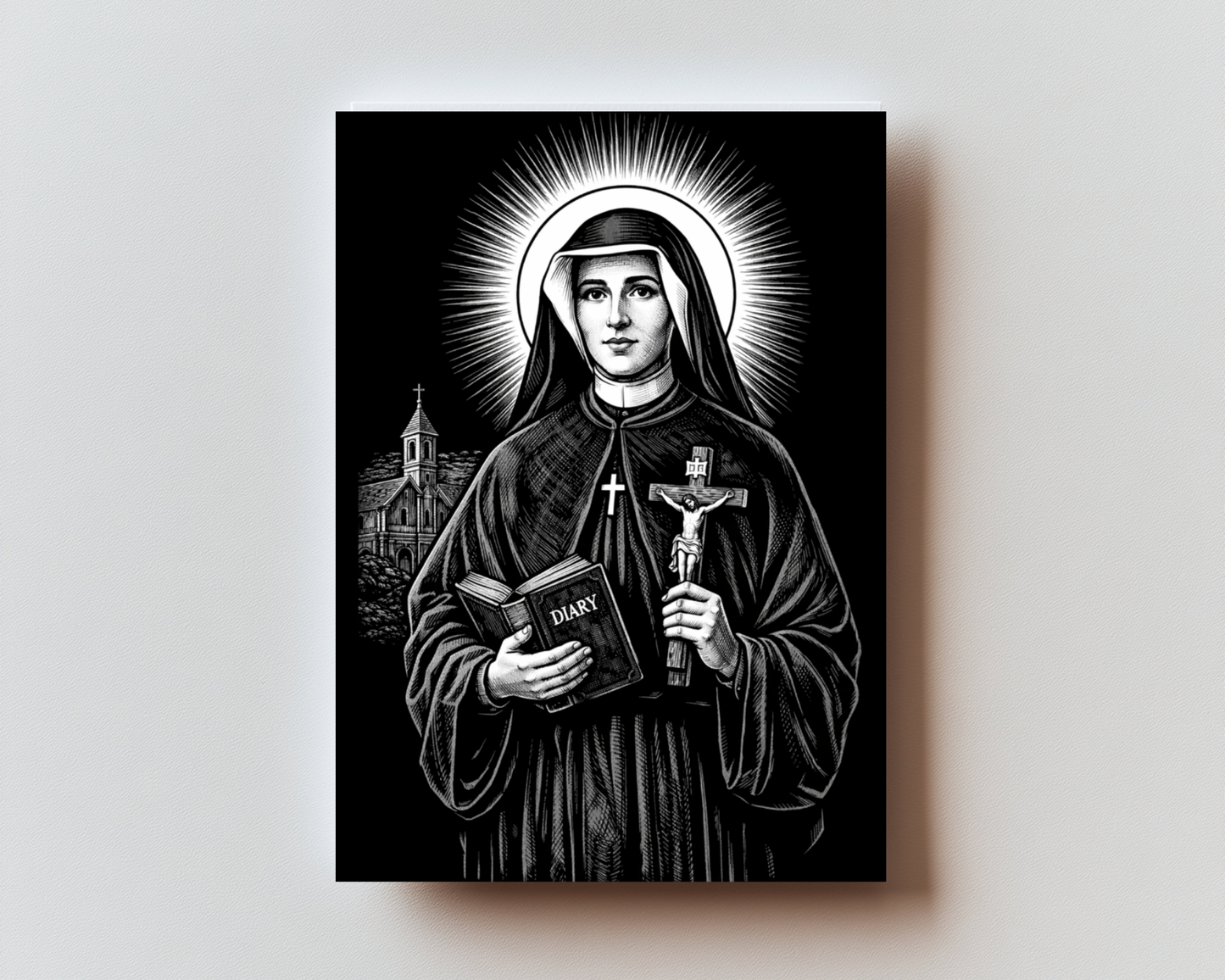 CLASSIC VERSION Prayer to St Faustina -PREMIUM METAL