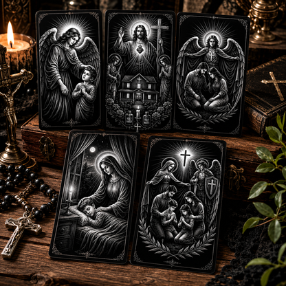 5 Metal Card Catholic Family Prayer Bundle and FREE GIFT