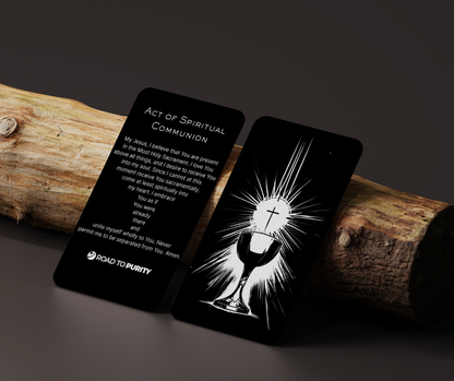 Spiritual Communion Holy Card - PREMIUM METAL