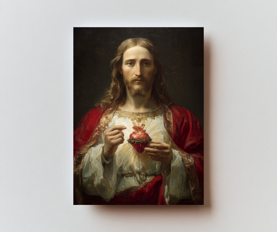 Consecration to the Sacred Heart of Jesus - Holy Card / 2 1/4"x 3 1/2" (b)