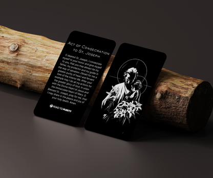 Act of Consecration to St. Joseph Holy Card - PREMIUM METAL