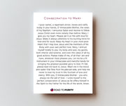 Consecration to Mary- Holy Card / 2 1/4"x 3 1/2" (b)