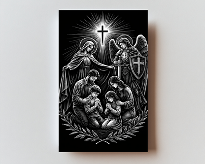 5 Metal Card Catholic Family Prayer Bundle and FREE GIFT