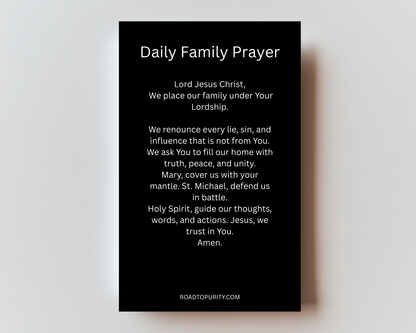 5 Metal Card Catholic Family Prayer Bundle and FREE GIFT
