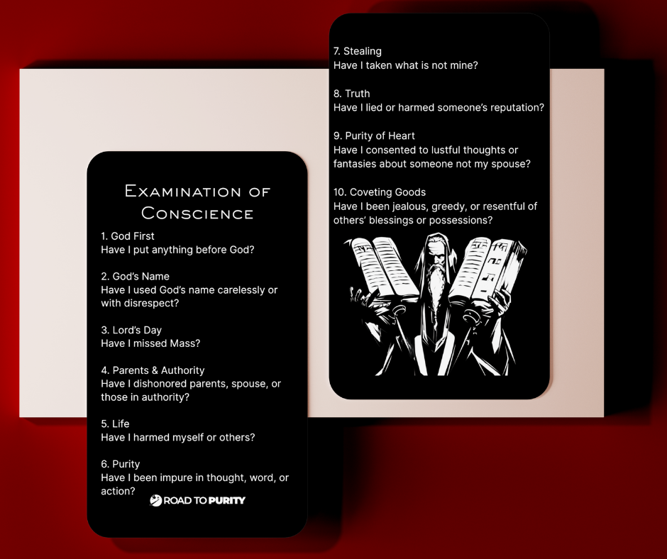 Examination of Conscience Holy Card - PREMIUM METAL