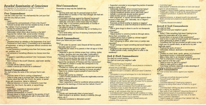 Detailed Examination of Conscience - Prayer Card