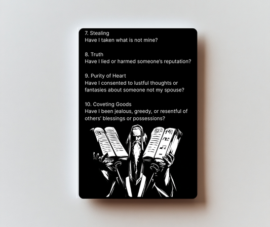 Examination of Conscience Holy Card - PREMIUM METAL