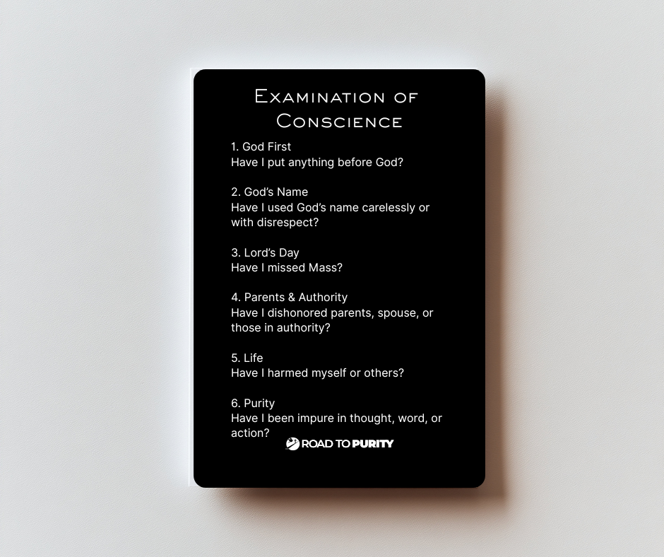 Examination of Conscience — Premium Metal Holy Card