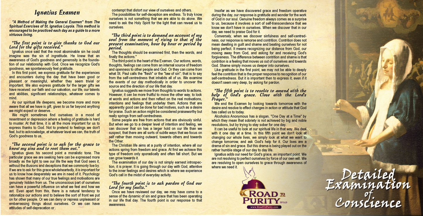 Detailed Examination of Conscience - Prayer Card