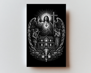 Home Blessing metal holy card front
