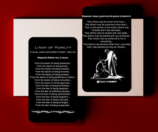 Litany of Humility Holy Card - PREMIUM METAL