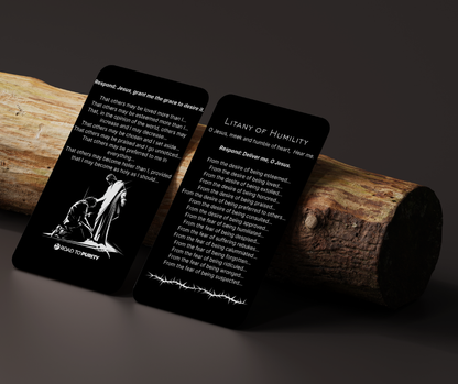 Litany of Humility Holy Card - PREMIUM METAL