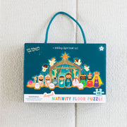 Christmas Nativity Shaped Floor Puzzle with Sparkle Accents