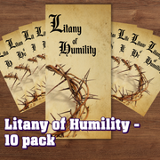 10 pk Litany of Humility - Prayer Card