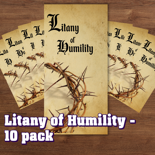 10 pk Litany of Humility - Prayer Card