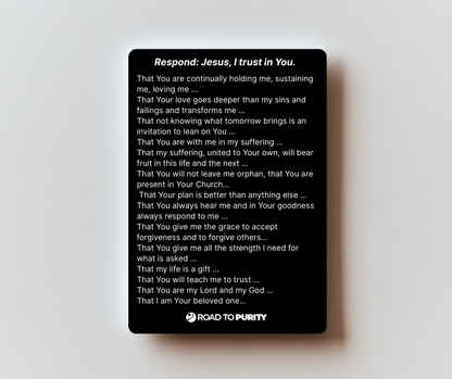 Litany of Trust Holy Card - PREMIUM METAL