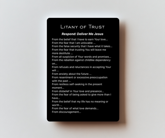 Litany of Trust Holy Card - PREMIUM METAL
