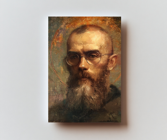 A Prayer to Saint Maximilian Kolbe for the Grace to be Freed from Addiction - Holy Card