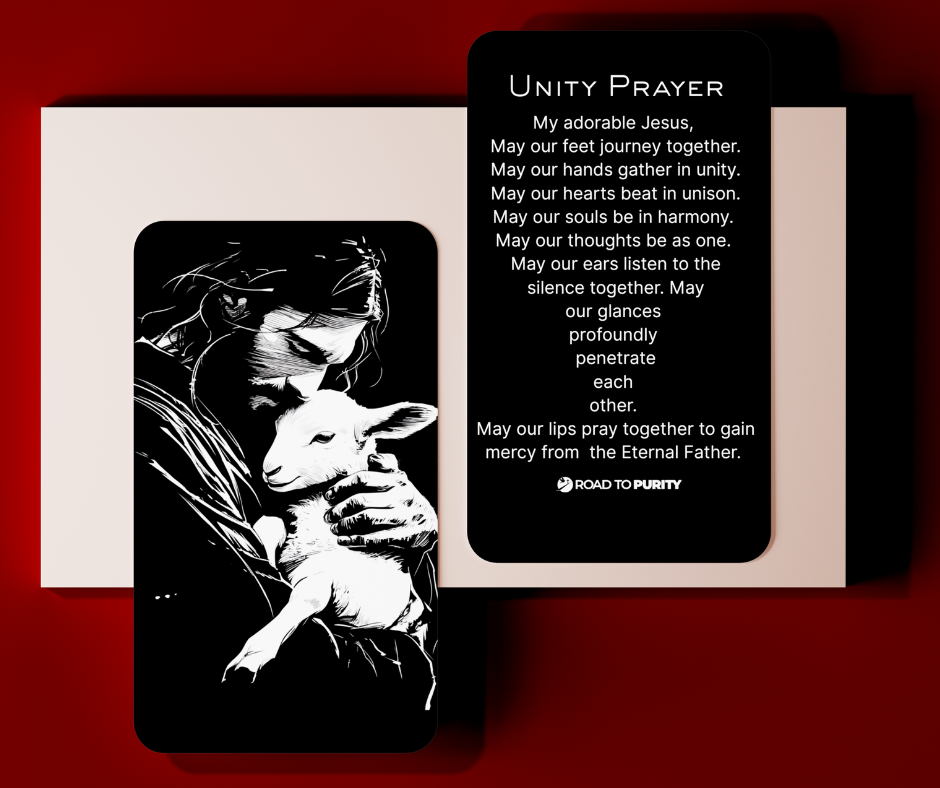Unity Prayer Holy Card  - PREMIUM METAL