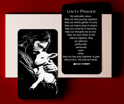 Unity Prayer Holy Card  - PREMIUM METAL