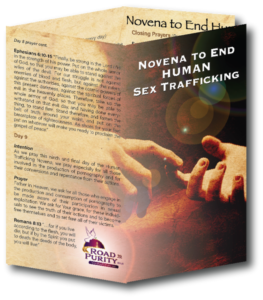 Novena to End Human Sex Trafficking - Prayer Card / 3" x 6" folded (c)