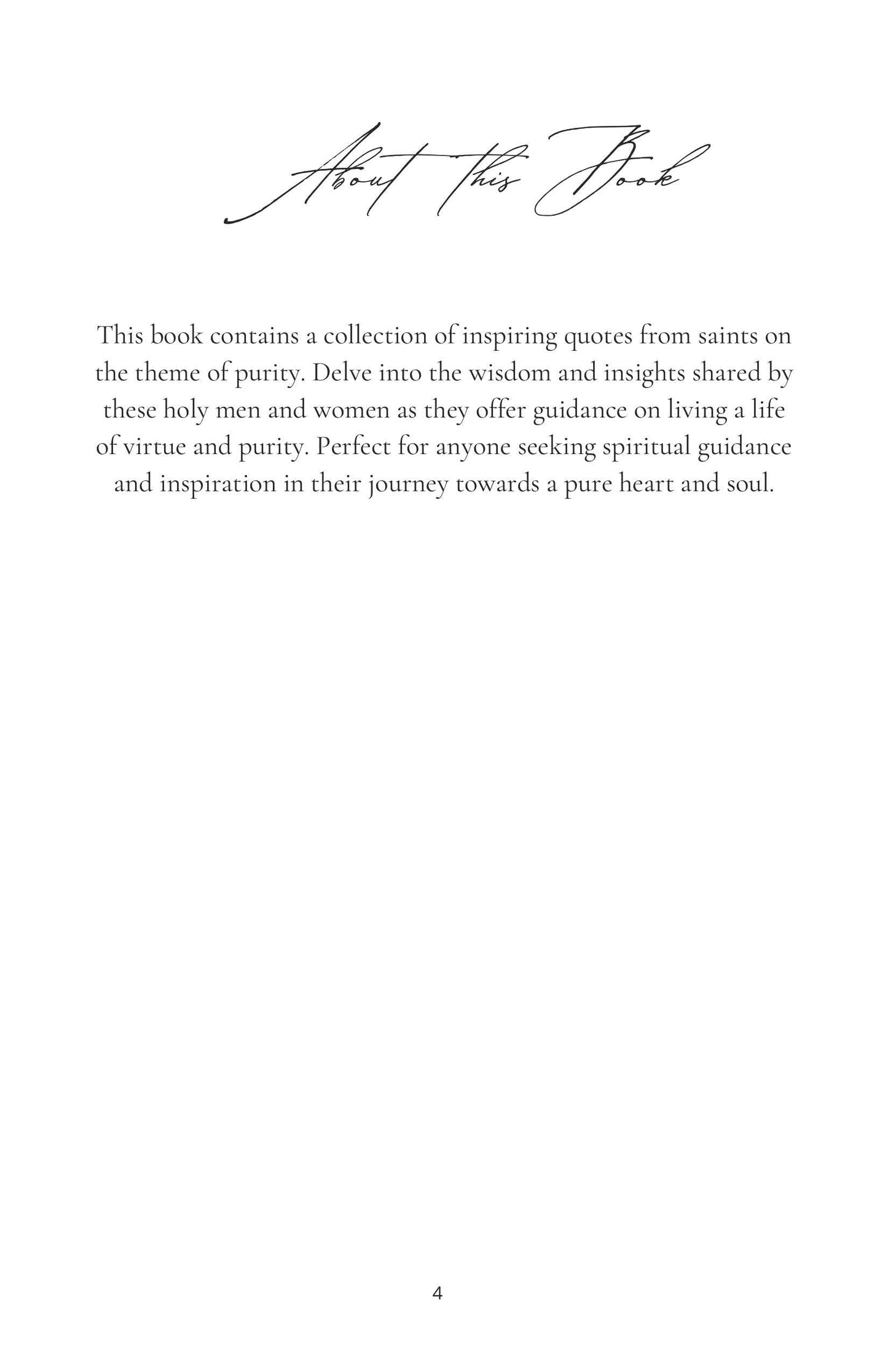 Saint Quotes on Purity Volume 1