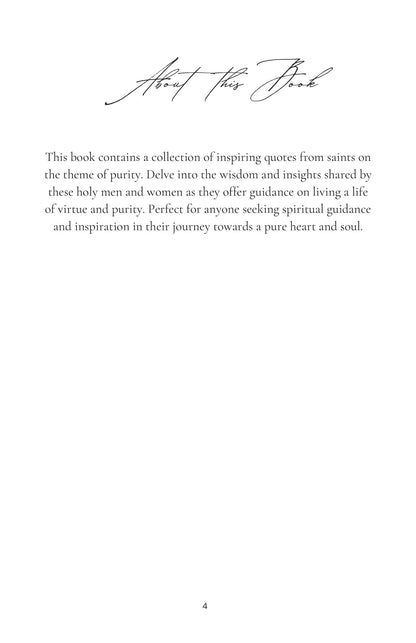 Saint Quotes on Purity Volume 1