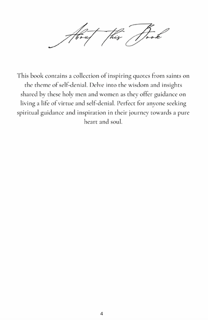 Saint Quotes on Self-Denial Volume 1